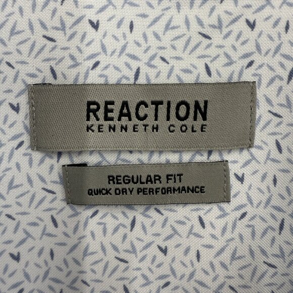 Kenneth Cole REACTION Men's Quick Dry Performance Shirt, White 17-17.5 34/35, XL - Picture 4 of 14